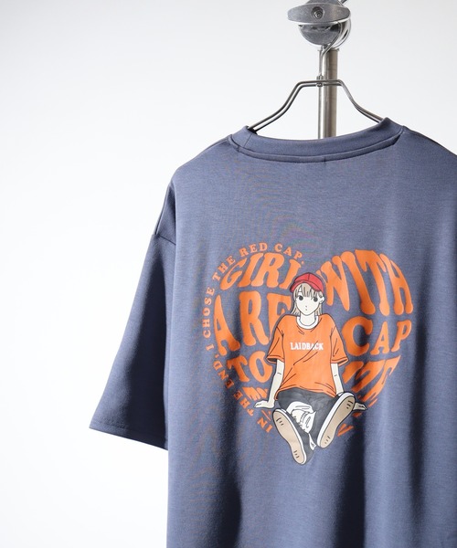 Red Cap Girl(レッドキャプガール)の「RED CAP GIRL RCGポンチバックプリントTシャツ(Tシャツ/カットソー・メンズ・ライトグレー系1/チャコールグレー/ブルー系2/ブラック系2/ピンク系1/ブルー系1/ピンク系2/ホワイト系1/ホワイト系2/グリーン/ブラック系1/ライトグレー系2・M/L)」の10枚目の写真