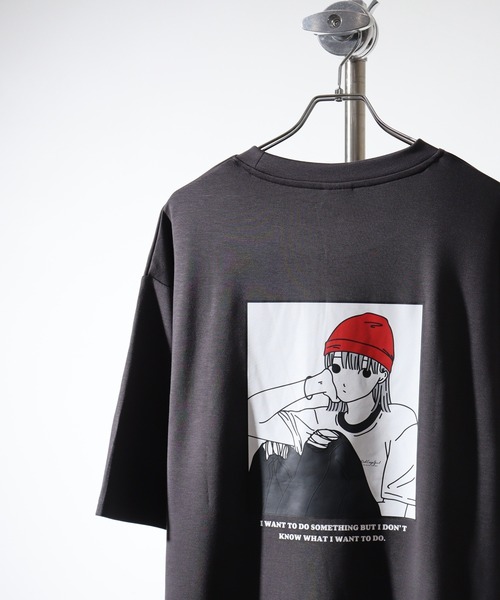 Red Cap Girl(レッドキャプガール)の「RED CAP GIRL RCGポンチバックプリントTシャツ(Tシャツ/カットソー・メンズ・ライトグレー系1/チャコールグレー/ブルー系2/ブラック系2/ピンク系1/ブルー系1/ピンク系2/ホワイト系1/ホワイト系2/グリーン/ブラック系1/ライトグレー系2・M/L)」の1枚目の写真