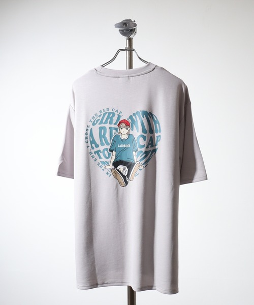 Red Cap Girl(レッドキャプガール)の「RED CAP GIRL RCGポンチバックプリントTシャツ(Tシャツ/カットソー・メンズ・ライトグレー系1/チャコールグレー/ブルー系2/ブラック系2/ピンク系1/ブルー系1/ピンク系2/ホワイト系1/ホワイト系2/グリーン/ブラック系1/ライトグレー系2・M/L)」の16枚目の写真