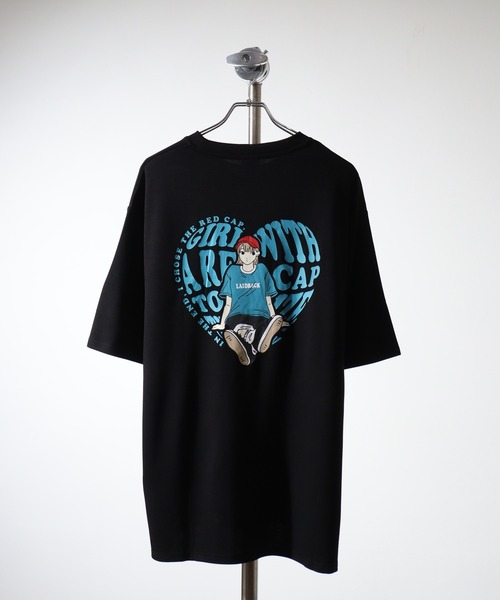 Red Cap Girl(レッドキャプガール)の「RED CAP GIRL RCGポンチバックプリントTシャツ(Tシャツ/カットソー・メンズ・ライトグレー系1/チャコールグレー/ブルー系2/ブラック系2/ピンク系1/ブルー系1/ピンク系2/ホワイト系1/ホワイト系2/グリーン/ブラック系1/ライトグレー系2・M/L)」の14枚目の写真