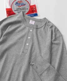 JEMORGAN（ジェーイーモーガン）の「【87】【JEMORGAN/ジェーイーモーガン】ワッフル/フライス ヘンリーネック ロングスリーブ Tシャツ/無地T/パックT/インナーウェア（Tシャツ/カットソー）」