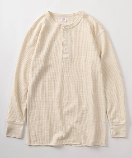 JEMORGAN（ジェーイーモーガン）の「【87】【JEMORGAN/ジェーイーモーガン】ワッフル/フライス ヘンリーネック ロングスリーブ Tシャツ/無地T/パックT/インナーウェア（Tシャツ/カットソー・メンズ・グレー/オフホワイト/カーキ/ネイビー/ホワイト/ブラック/チャコールグレー/ホワイト系その他/ダークグレー/ブラック系その他/グレー系その他・M/L/XL/S）」の19枚目の写真