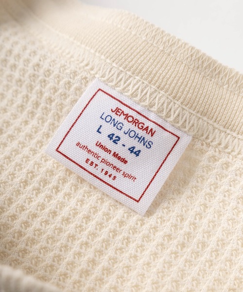 JEMORGAN（ジェーイーモーガン）の「【87】【JEMORGAN/ジェーイーモーガン】ワッフル/フライス ヘンリーネック ロングスリーブ Tシャツ/無地T/パックT/インナーウェア（Tシャツ/カットソー・メンズ・グレー/オフホワイト/カーキ/ネイビー/ホワイト/ブラック/チャコールグレー/ホワイト系その他/ダークグレー/ブラック系その他/グレー系その他・M/L/XL/S）」の16枚目の写真
