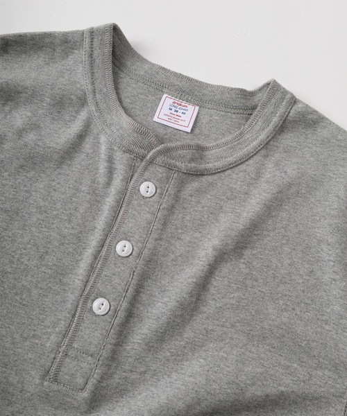 JEMORGAN（ジェーイーモーガン）の「【87】【JEMORGAN/ジェーイーモーガン】ワッフル/フライス ヘンリーネック ロングスリーブ Tシャツ/無地T/パックT/インナーウェア（Tシャツ/カットソー・メンズ・グレー/オフホワイト/カーキ/ネイビー/ホワイト/ブラック/チャコールグレー/ホワイト系その他/ダークグレー/ブラック系その他/グレー系その他・M/L/XL/S）」の22枚目の写真