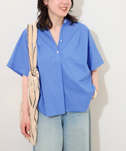 JOURNAL STANDARD relume(ジャーナルスタンダード レリューム)の「コットンボイルタックワイドプルオーバー(シャツ/ブラウス・レディース・ネイビー/イエロー/ホワイト×ホワイト/ブルー・FREE)」の19枚目の写真