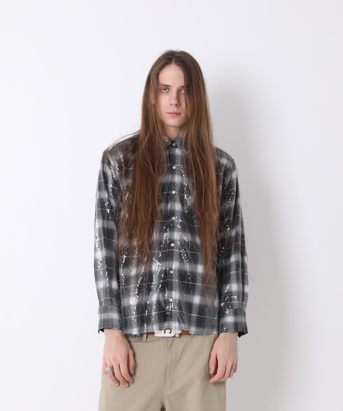 AFB（エーエフビー）の「SPANGLE SHIRTS L/S（シャツ/ブラウス・メンズ・オレンジ/ブラック・M/L）」の2枚目の写真