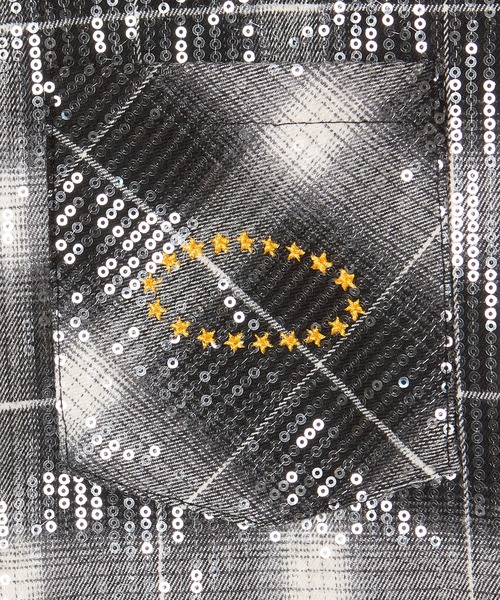 AFB（エーエフビー）の「SPANGLE SHIRTS L/S（シャツ/ブラウス・メンズ・オレンジ/ブラック・M/L）」の9枚目の写真