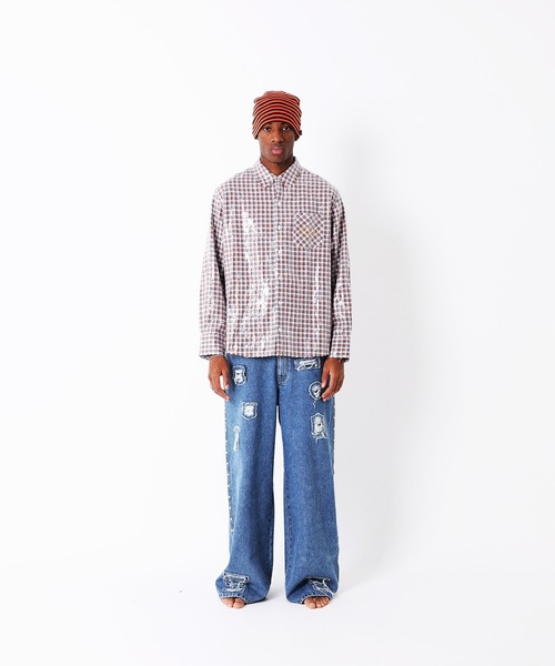 AFB（エーエフビー）の「SPANGLE SHIRTS L/S（シャツ/ブラウス・メンズ・オレンジ/ブラック・M/L）」の5枚目の写真