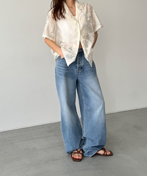 CANAL JEAN El mar　エンブロイダリーレースシャツ セール】El mar エンブロイダリーレースシャツ（シャツ/ブラウス