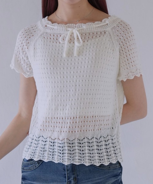 新品未使用 正規品 クレージュ ロゴ 半袖 ニット トップス　S twice着用 楽天市場】クレージュ（ニット・セーター｜トップス）：レディース