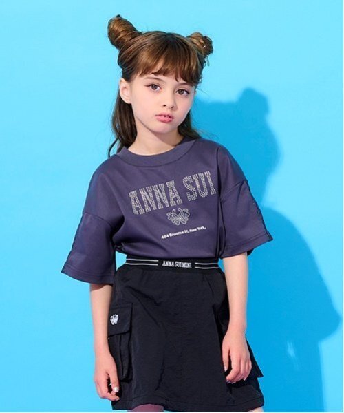 ラインストーンロゴTシャツ（Tシャツ/カットソー）｜ANNA SUI