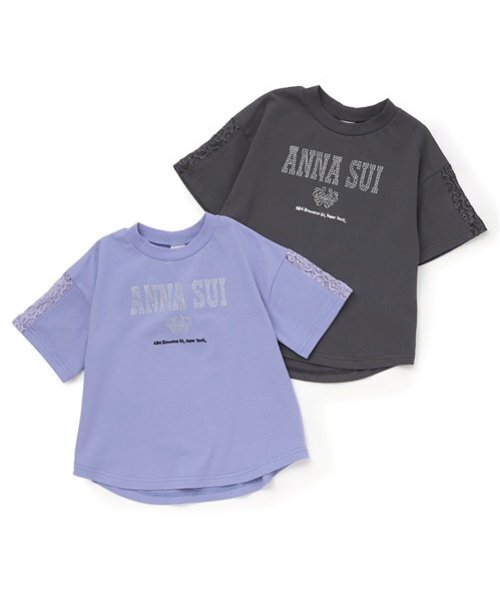 ラインストーンロゴTシャツ（Tシャツ/カットソー）｜ANNA SUI