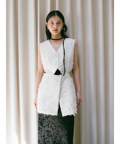 sahara Cut Jacquard Vest ベスト sahara（サハラ）の「Cut Jacquard Vest/カットジャガードベスト