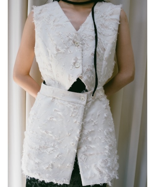 sahara（サハラ）の「Multi Way Jacquard Vest/マルチウェイジャガードベスト（ベスト・レディース・ブラック/アイボリー/ブラウン・FREE）」の15枚目の写真