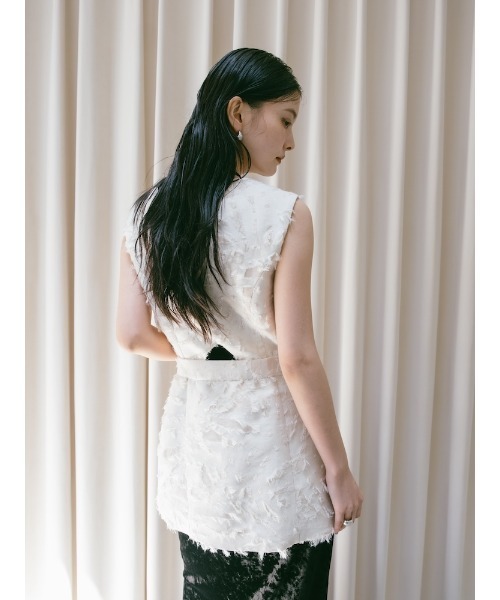 sahara（サハラ）の「Multi Way Jacquard Vest/マルチウェイジャガードベスト（ベスト・レディース・ブラック/アイボリー/ブラウン・FREE）」の17枚目の写真