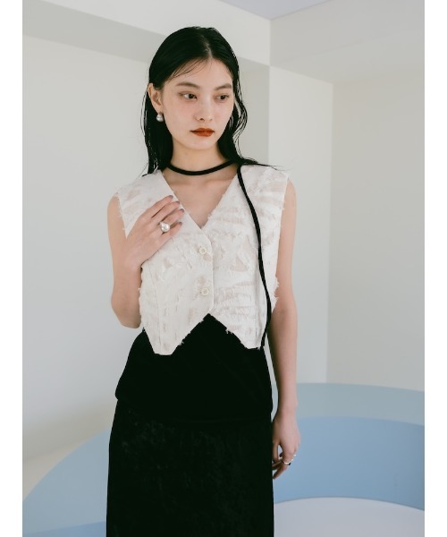 sahara（サハラ）の「Multi Way Jacquard Vest/マルチウェイジャガードベスト（ベスト・レディース・ブラック/アイボリー/ブラウン・FREE）」の20枚目の写真