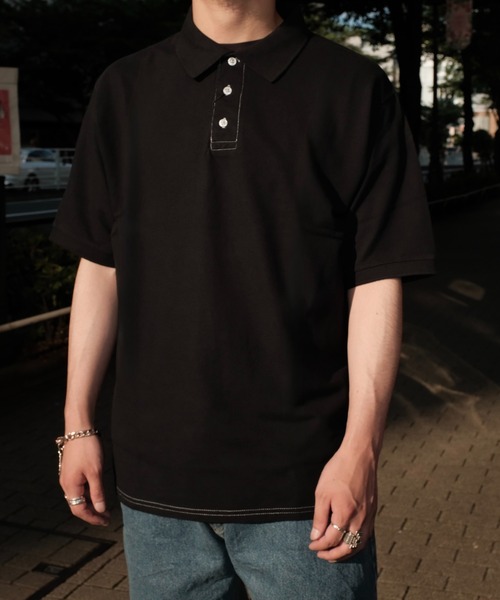 JERZEES(ジャージーズ)の「JERZEES / ジャージーズ OVER DYE 6.5OZ POLO SHIRTS オーバーダイ ポロシャツ(ポロシャツ・メンズ・パープル/ピンク/ブラック/ターコイズブルー・MEDIUM/LARGE/X-LARGE)」の5枚目の写真