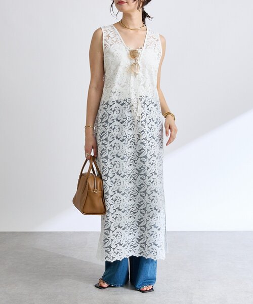 RIVE DROITE（リヴドロワ）の「【着映え/前後2WAY】レースリーンワンピース（ワンピース・レディース・ブラック/オフホワイト・FREE）」の11枚目の写真