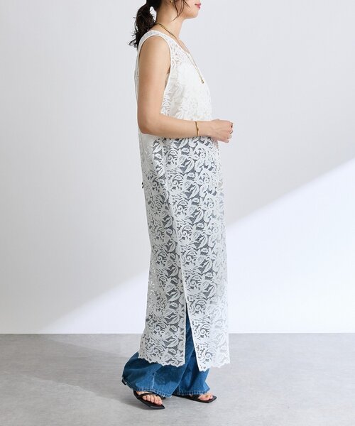 RIVE DROITE（リヴドロワ）の「【着映え/前後2WAY】レースリーンワンピース（ワンピース・レディース・ブラック/オフホワイト・FREE）」の16枚目の写真