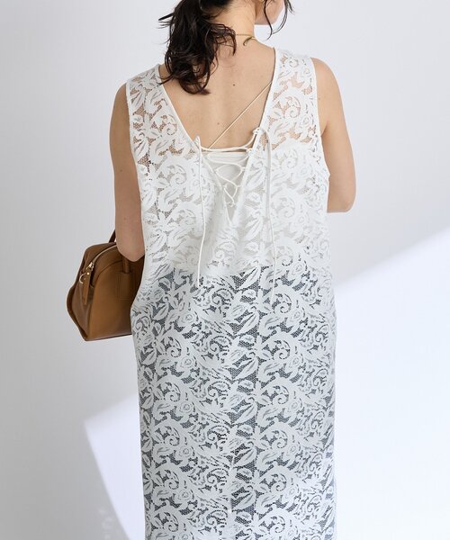 RIVE DROITE（リヴドロワ）の「【着映え/前後2WAY】レースリーンワンピース（ワンピース・レディース・ブラック/オフホワイト・FREE）」の18枚目の写真