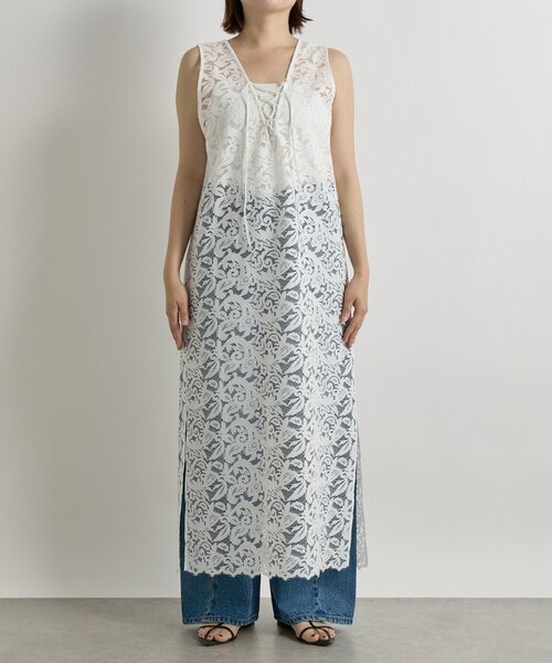 RIVE DROITE（リヴドロワ）の「【着映え/前後2WAY】レースリーンワンピース（ワンピース・レディース・ブラック/オフホワイト・FREE）」の19枚目の写真