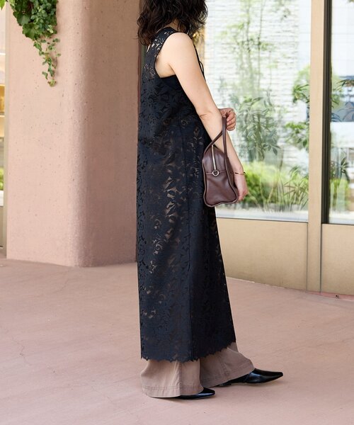 RIVE DROITE（リヴドロワ）の「【着映え/前後2WAY】レースリーンワンピース（ワンピース・レディース・ブラック/オフホワイト・FREE）」の5枚目の写真