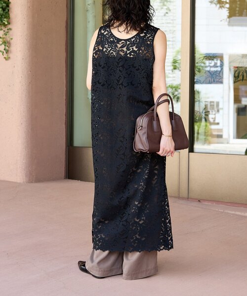 RIVE DROITE（リヴドロワ）の「【着映え/前後2WAY】レースリーンワンピース（ワンピース・レディース・ブラック/オフホワイト・FREE）」の6枚目の写真