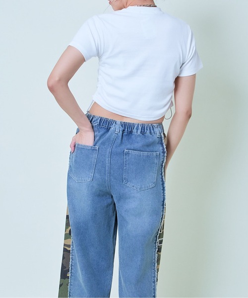 GORGE(ゴージ)の「《ドロスト×ロゴ刺繍》クロップドトップス/スポ映えデザイン(Tシャツ/カットソー・レディース・スミクロ/レッド/オフホワイト・F)」の15枚目の写真