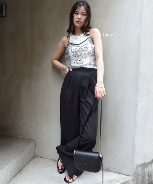 【LOUNGEDRESS】新品未使用／チュールビスチェ／ブラック／FREE KAREI フラワービスチェ 裾フレア ビスチェ シアー チュール