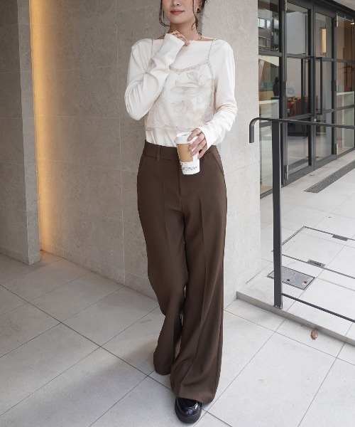 CORNERS(コーナーズ)の「チュール花柄刺繍ビスチェ【セットアップ可能】(キャミソール・レディース・ブラック/ベージュ系その他・M)」の19枚目の写真