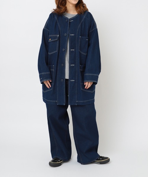 URCH RNA(アーチ アールエヌエー)の「R4361 前ポケットがダブルなバギーパンツ(デニムパンツ・レディース・インディゴブルー/ブラック/ワンウォッシュ・FREE)」の6枚目の写真