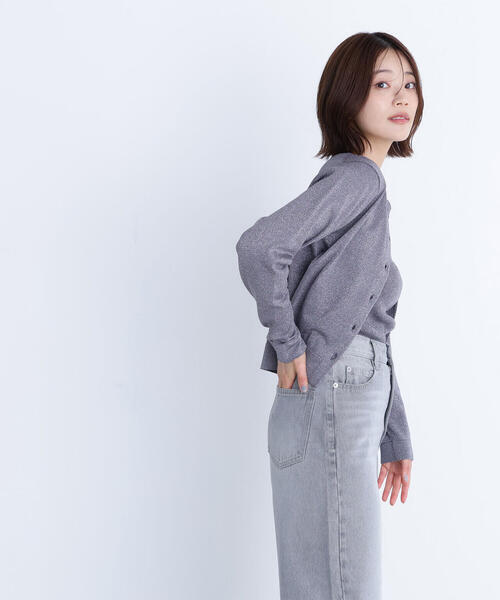 NATURAL BEAUTY BASIC(ナチュラルビューティーベーシック)の「◇ベーシッククルーネックアンサンブル(カーディガン/ボレロ・レディース・チャコールグレー/ベージュ/グリーン・FREE)」の6枚目の写真