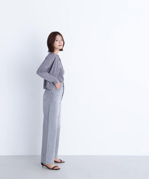 NATURAL BEAUTY BASIC(ナチュラルビューティーベーシック)の「◇ベーシッククルーネックアンサンブル(カーディガン/ボレロ・レディース・チャコールグレー/ベージュ/グリーン・FREE)」の9枚目の写真