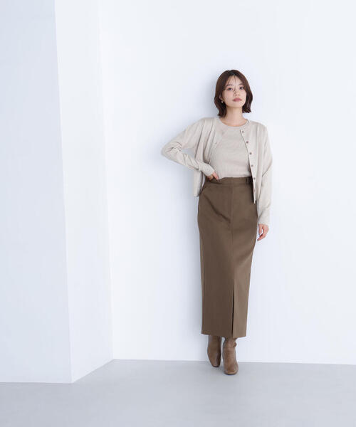 NATURAL BEAUTY BASIC(ナチュラルビューティーベーシック)の「◇ベーシッククルーネックアンサンブル(カーディガン/ボレロ・レディース・チャコールグレー/ベージュ/グリーン・FREE)」の16枚目の写真