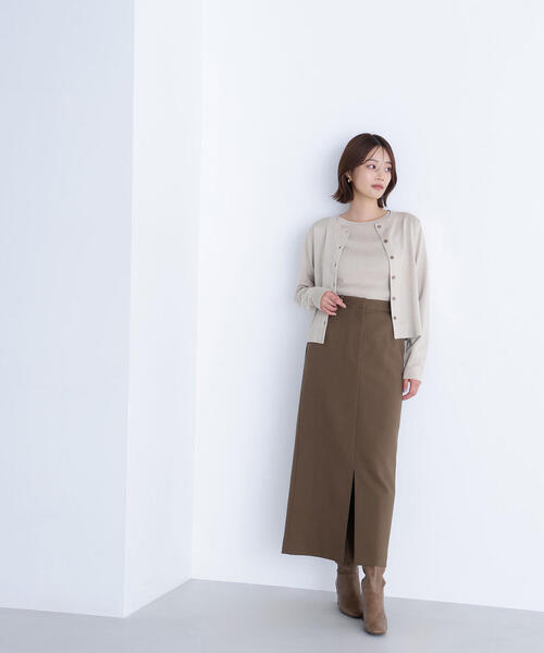 NATURAL BEAUTY BASIC(ナチュラルビューティーベーシック)の「◇ベーシッククルーネックアンサンブル(カーディガン/ボレロ・レディース・チャコールグレー/ベージュ/グリーン・FREE)」の18枚目の写真
