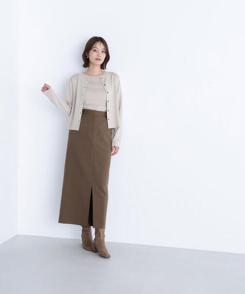 NATURAL BEAUTY BASIC(ナチュラルビューティーベーシック)の「◇ベーシッククルーネックアンサンブル(カーディガン/ボレロ・レディース・チャコールグレー/ベージュ/グリーン・FREE)」の20枚目の写真