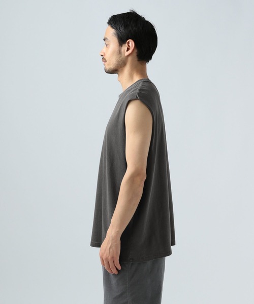 BAYFLOW(ベイフロー)の「カットオフノースリーブ(Tシャツ/カットソー・メンズ・チャコール/オフホワイト・FREE)」の13枚目の写真