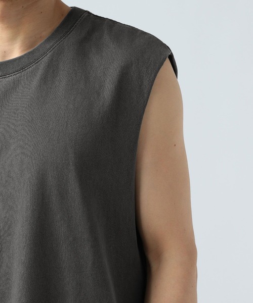 BAYFLOW(ベイフロー)の「カットオフノースリーブ(Tシャツ/カットソー・メンズ・チャコール/オフホワイト・FREE)」の17枚目の写真
