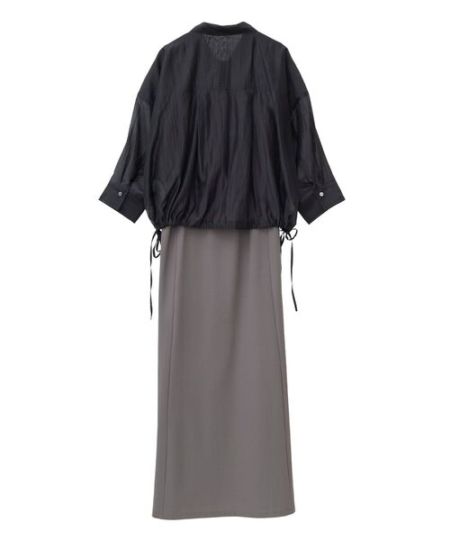 YECCA VECCA（イェッカヴェッカ）の「【2点SET】シアーシャツ×Aラインキャミワンピース（シャツワンピース・レディース・ブラック/ベージュ/パープル・FREE）」の20枚目の写真