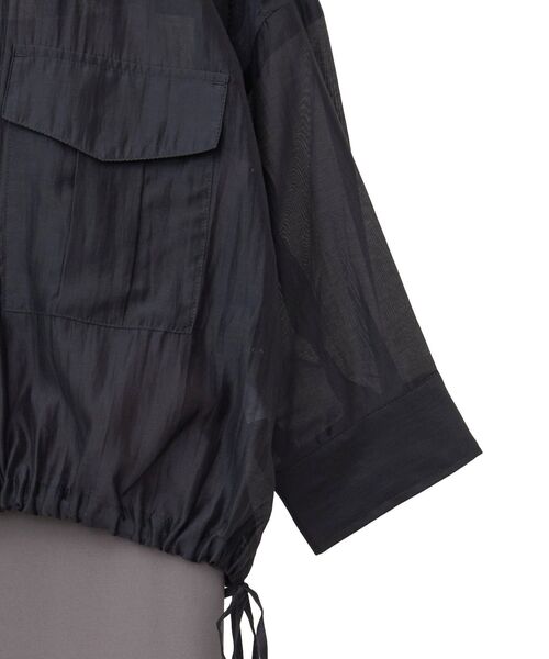 YECCA VECCA（イェッカヴェッカ）の「【2点SET】シアーシャツ×Aラインキャミワンピース（シャツワンピース・レディース・ブラック/ベージュ/パープル・FREE）」の18枚目の写真