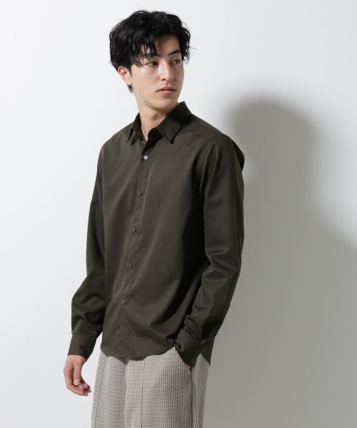 NANO universe(ナノユニバース)の「スタンダードレギュラーカラーシャツ/長袖(シャツ/ブラウス・メンズ・ホワイト/ブラウン/スミクロ/ベージュ・S/M/L/XL)」の19枚目の写真