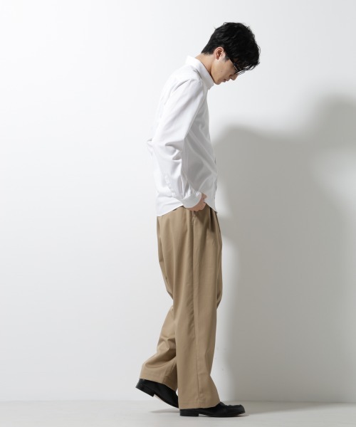 NANO universe(ナノユニバース)の「スタンダードレギュラーカラーシャツ/長袖(シャツ/ブラウス・メンズ・ホワイト/ブラウン/スミクロ/ベージュ・S/M/L/XL)」の9枚目の写真