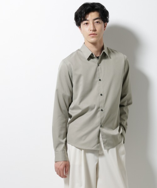 NANO universe(ナノユニバース)の「スタンダードレギュラーカラーシャツ/長袖(シャツ/ブラウス・メンズ・ホワイト/ブラウン/スミクロ/ベージュ・S/M/L/XL)」の12枚目の写真