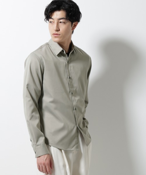 NANO universe(ナノユニバース)の「スタンダードレギュラーカラーシャツ/長袖(シャツ/ブラウス・メンズ・ホワイト/ブラウン/スミクロ/ベージュ・S/M/L/XL)」の13枚目の写真