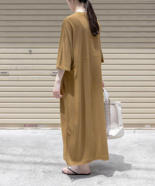 FORK&SPOON（フォークアンドスプーン）の「FORK&SPOON　モダールカノコクルーネックワンピース（ワンピース・レディース・ブラック/グリーン系その他/キャメル・1/2）」の21枚目の写真