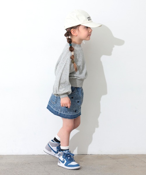 Ocean&Ground（オーシャン&グラウンド）の「Jr.ﾊｰﾄ刺繍ﾃﾞﾆﾑﾐﾆｽｶｰﾄ（デニムスカート・キッズ・ケミカルウォッシュ/ブラック・160/150）」の14枚目の写真