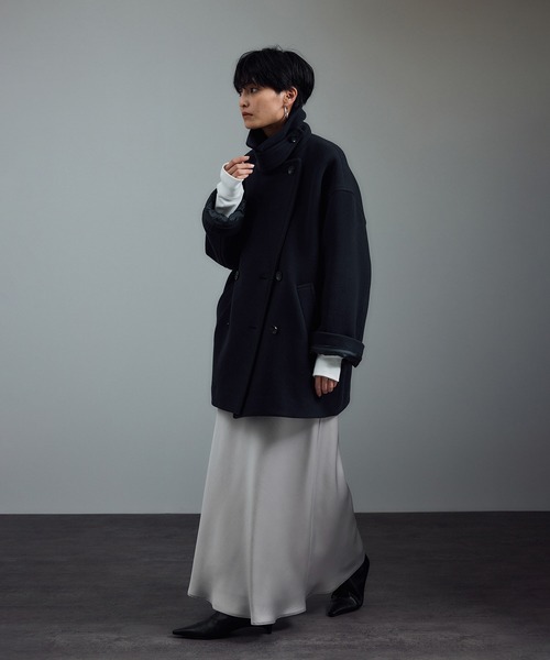 美品　アダム・エ・ロペ　MANTECO ウールコート　オーバーサイズ　ジャケット SALON adam et rope' ピーコート pコート 「WEB限定」MANTECO