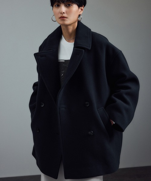 SALON adam et rope'（サロン アダム エ ロペ）の「＜追加＞【WEB限定】MANTECOウールPコート（ピーコート・レディース・ブラウン/ベージュ系その他/ネイビー/オフホワイト/ブラック・S/M）」の13枚目の写真