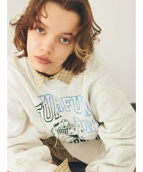 FURFUR（ファーファー）の「リメイクデザインスウェット（スウェット・レディース・ネイビー/ホワイト/サックスブルー・F）」の6枚目の写真