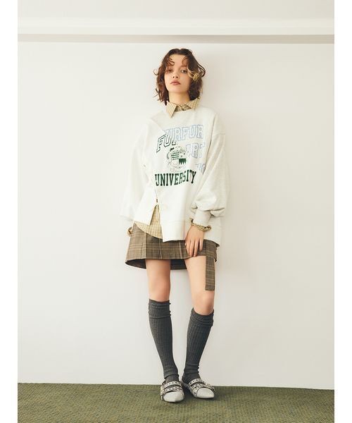 FURFUR（ファーファー）の「リメイクデザインスウェット（スウェット・レディース・ネイビー/ホワイト/サックスブルー・F）」の7枚目の写真